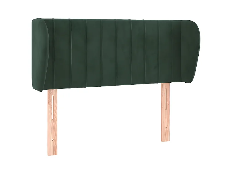 Cabeceira de cama c/ abas veludo 93x23x78/88 cm verde-escuro PT839678