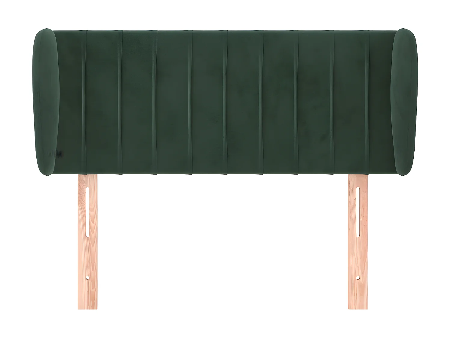 Cabeceira de cama c/ abas veludo 93x23x78/88 cm verde-escuro PT839678
