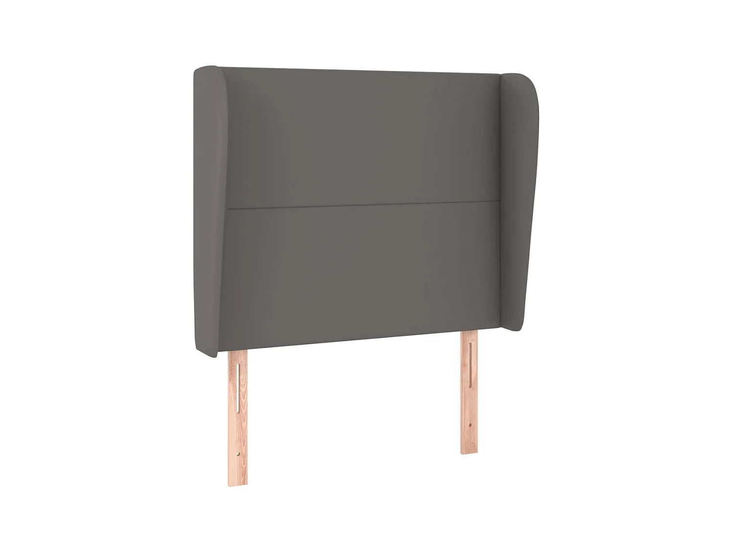 Testiera | Testata del letto ad Orecchio Grigio Scuro 93x23x118/128cm in Similpelle