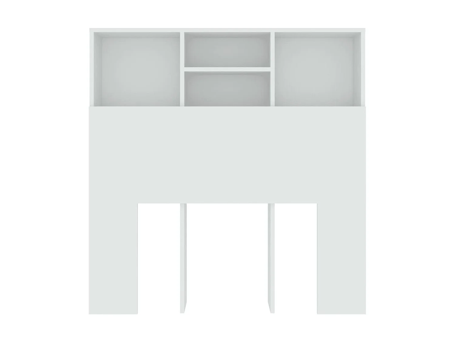 Armoire de tête de lit Blanc 100x19x103,5 cm POI29990 BonneVie Meuble