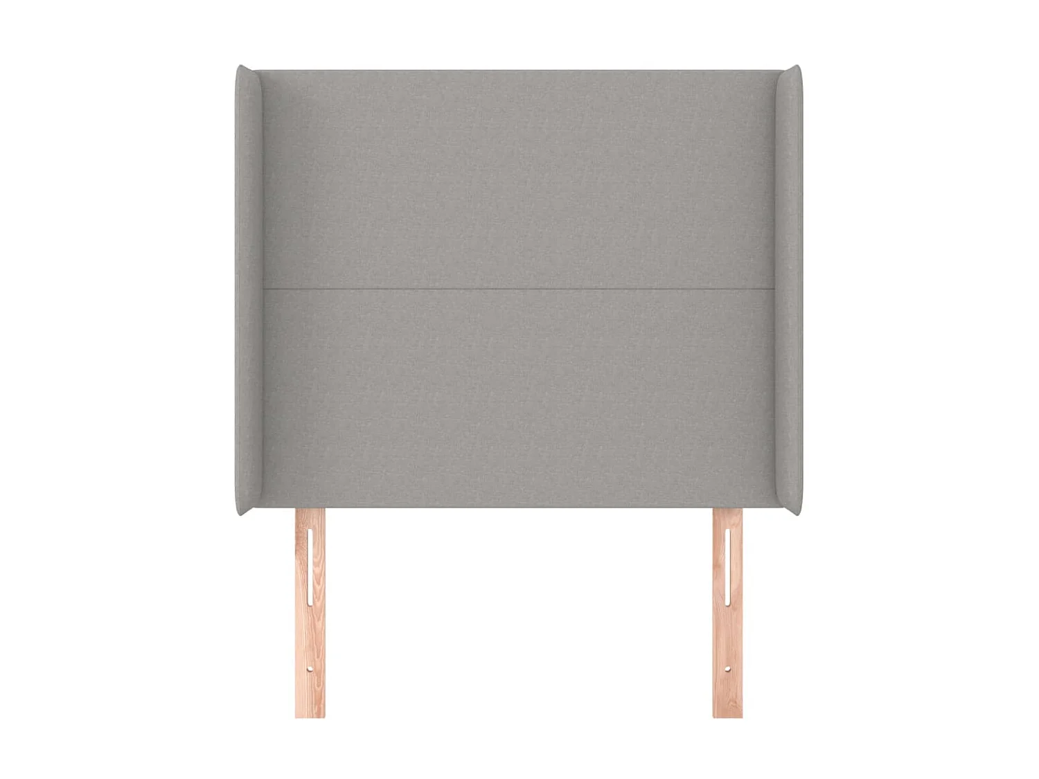 Tête de lit avec oreilles Gris clair 103x16x118/128 cm Tissu POI66091 BonneVie Meuble