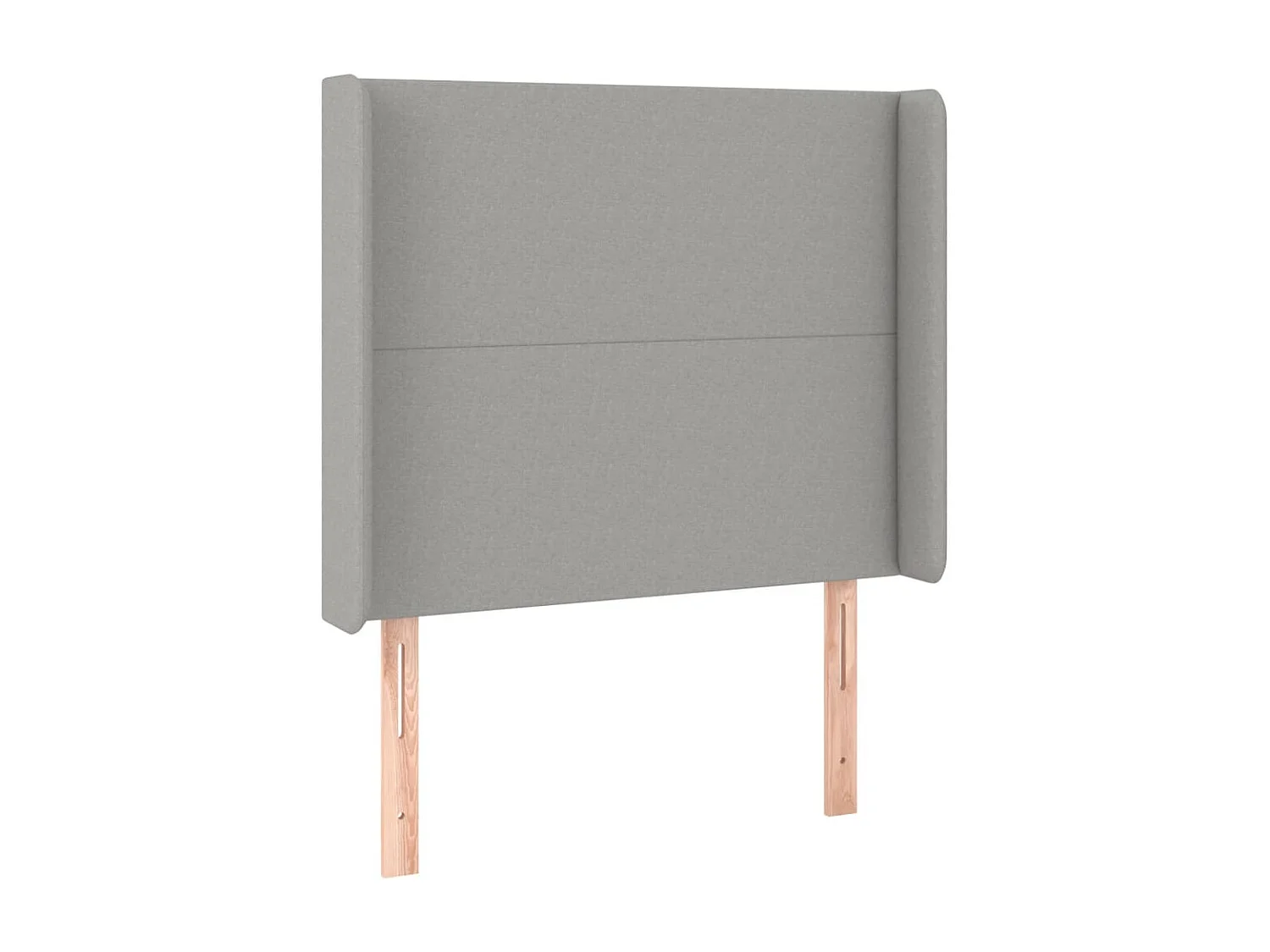 Kopfteil,Bettkopfteil mit Ohren Hellgrau 103x16x118/128 cm Stoff -gkd322249