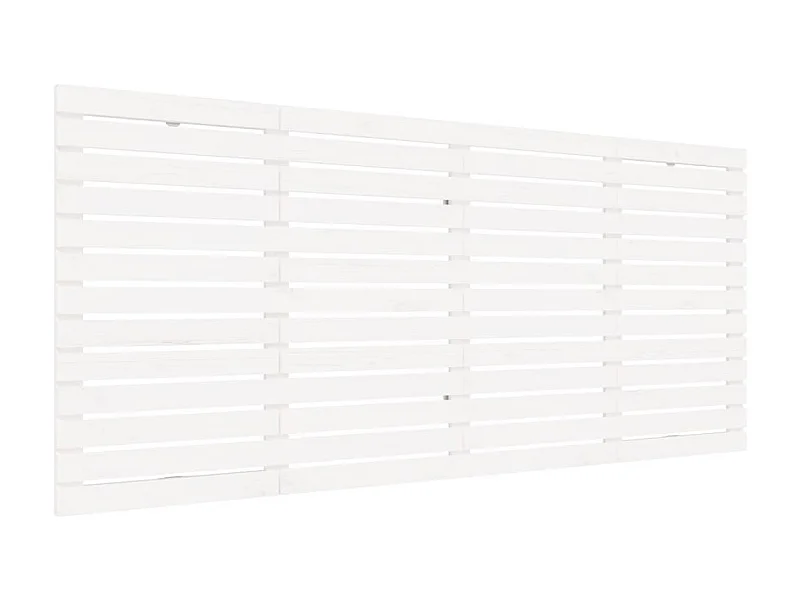 Tête de lit murale Blanc 166x3x91,5 cm Bois massif de pin POI46326 BonneVie Meuble