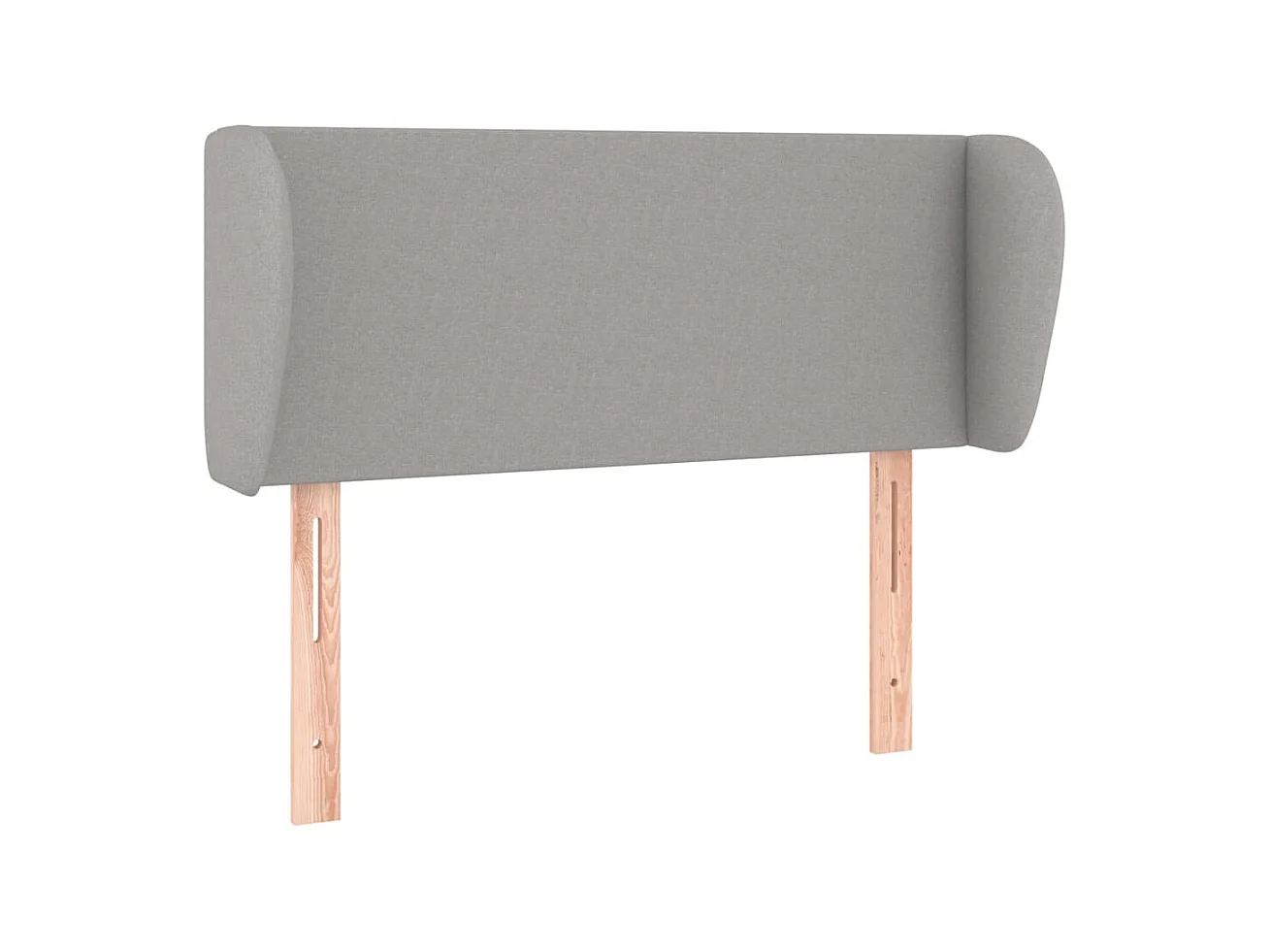 Testiera | Testata del letto ad Orecchio Grigio Chiaro 103x23x78/88 cm in Tessuto