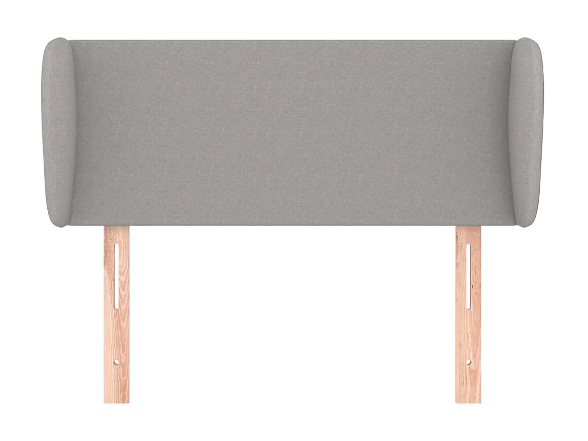 Tête de lit avec oreilles Gris clair 103x23x78/88 cm Tissu POI73700 BonneVie Meuble