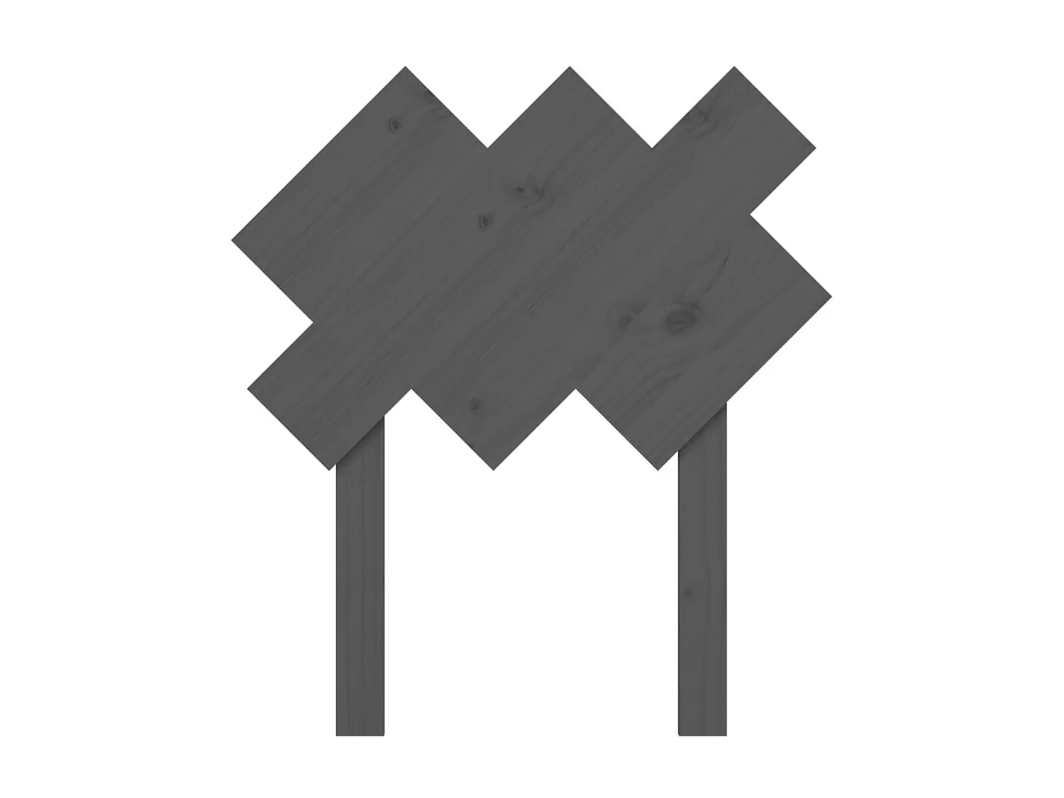 Cabecero de cama madera maciza de pino gris 72,5x3x81 cm ES36445