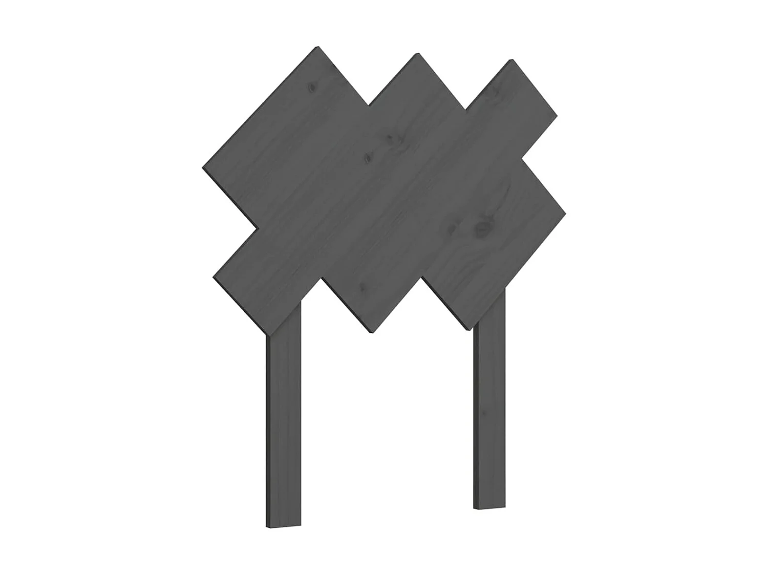 Tête de lit Gris 72,5x3x81 cm Bois massif de pin POI10492 BonneVie Meuble