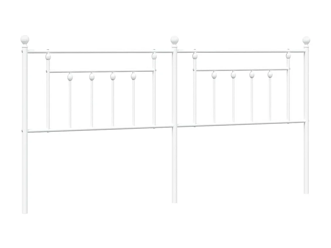 Hoofdbord 200 cm metaal wit NL416139