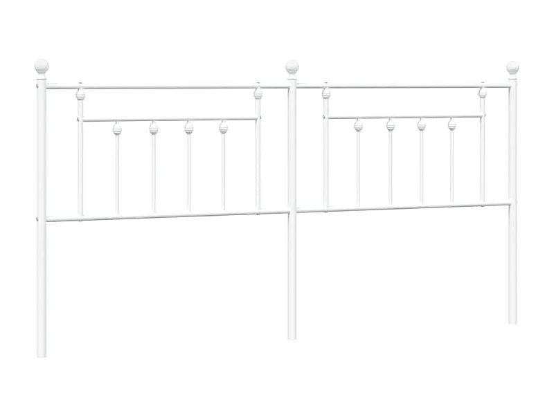 Tête de lit métal blanc 200 cm POI65366 BonneVie Meuble