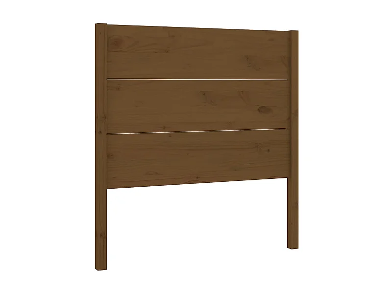 Cabecero madera maciza de pino marrón miel 81x4x100 cm ES98979