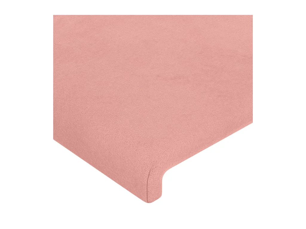 Kopfteil,Bettkopfteil mit Ohren Rosa 83x23x118/128 cm Samt -gkd970321