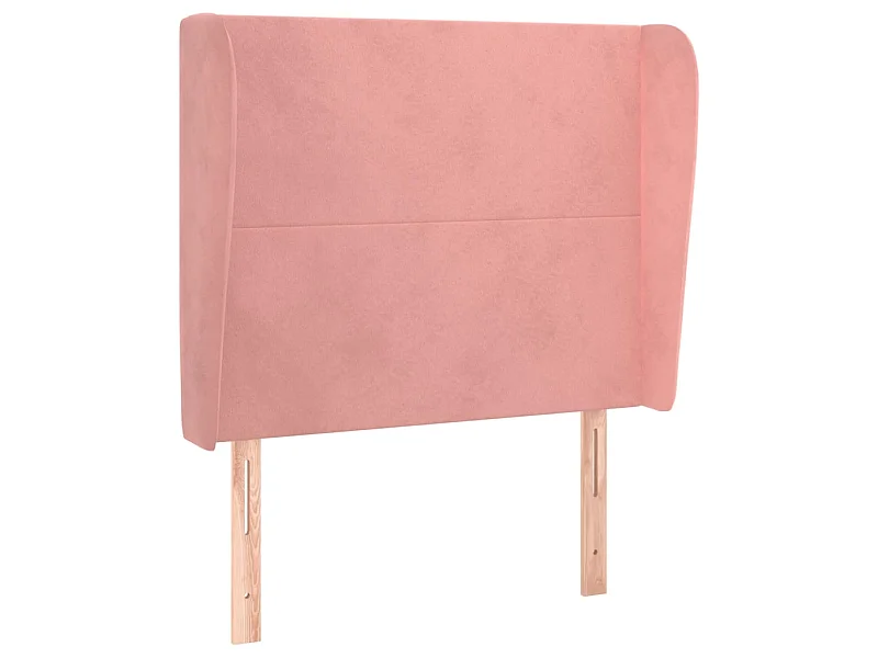 Kopfteil,Bettkopfteil mit Ohren Rosa 83x23x118/128 cm Samt -gkd970321