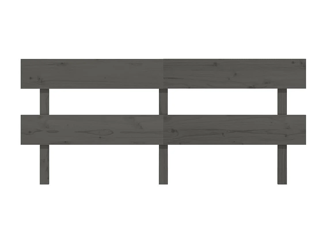 Cabeceira de cama 204x3x81 cm pinho maciço cinzento PT149347