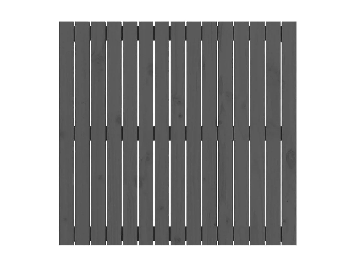 Cabecero de cama de pared madera maciza pino gris 95,5x3x90 cm ES95598