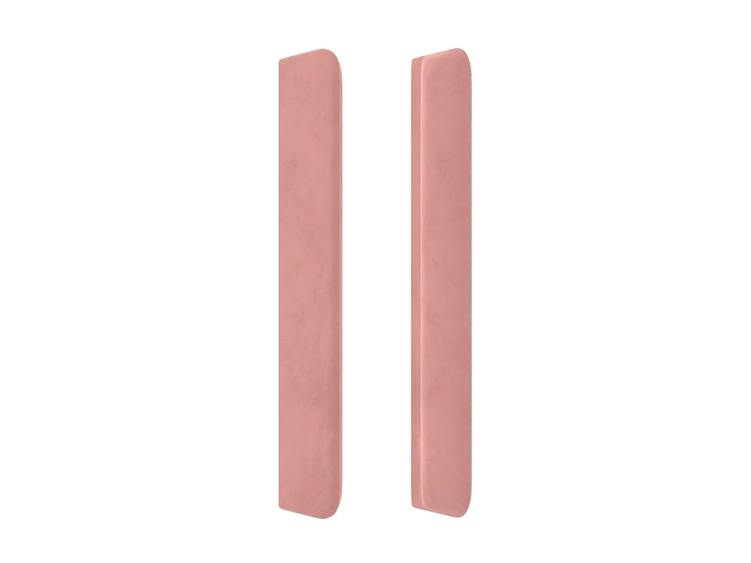 Cabeceira cama c/ abas veludo 103x16x118/128 cm rosa PT308696