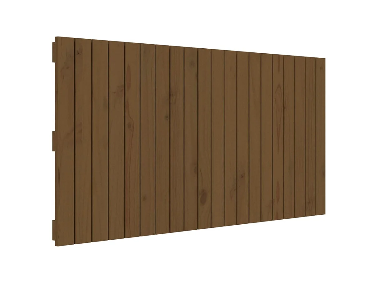 Tête de lit murale Marron miel 127,5x3x60 cm Bois massif de pin POI19860 BonneVie Meuble