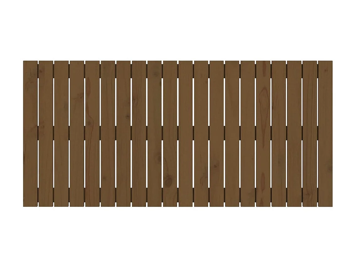 Tête de lit murale Marron miel 127,5x3x60 cm Bois massif de pin POI19860 BonneVie Meuble