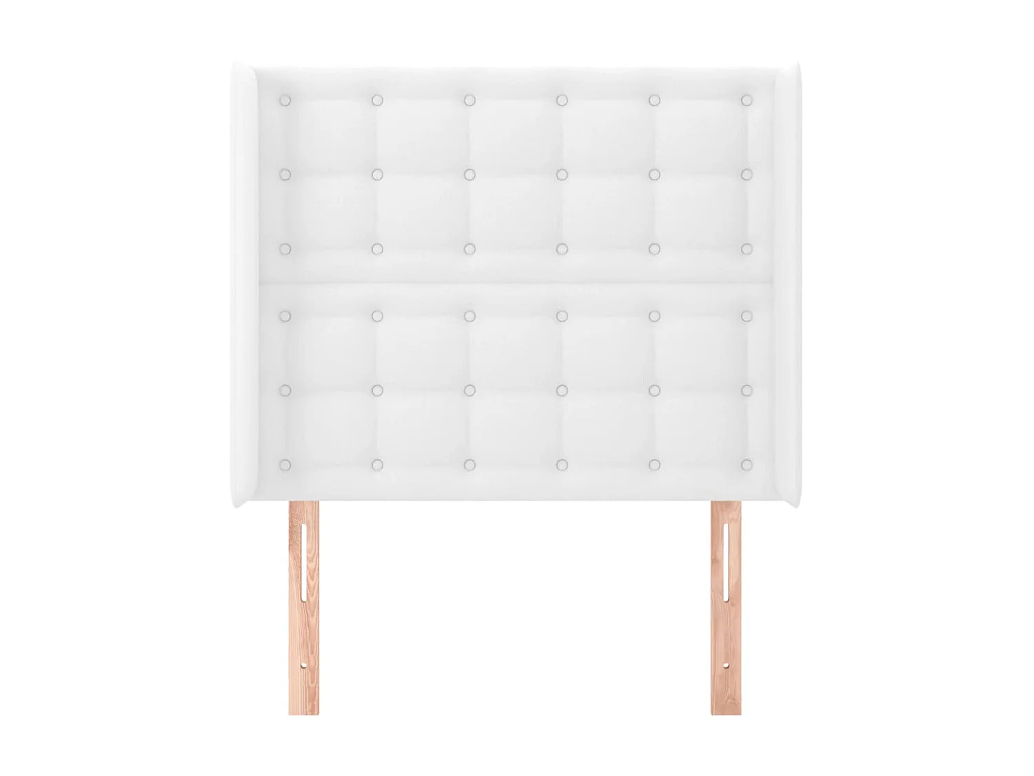 Tête de lit avec oreilles Blanc 83x16x118/128 cm Similicuir POI59352 BonneVie Meuble