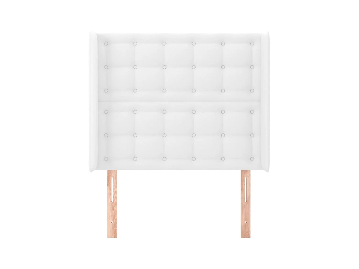 Kopfteil,Bettkopfteil mit Ohren Weiß 83x16x118/128 cm Kunstleder -gkd739520