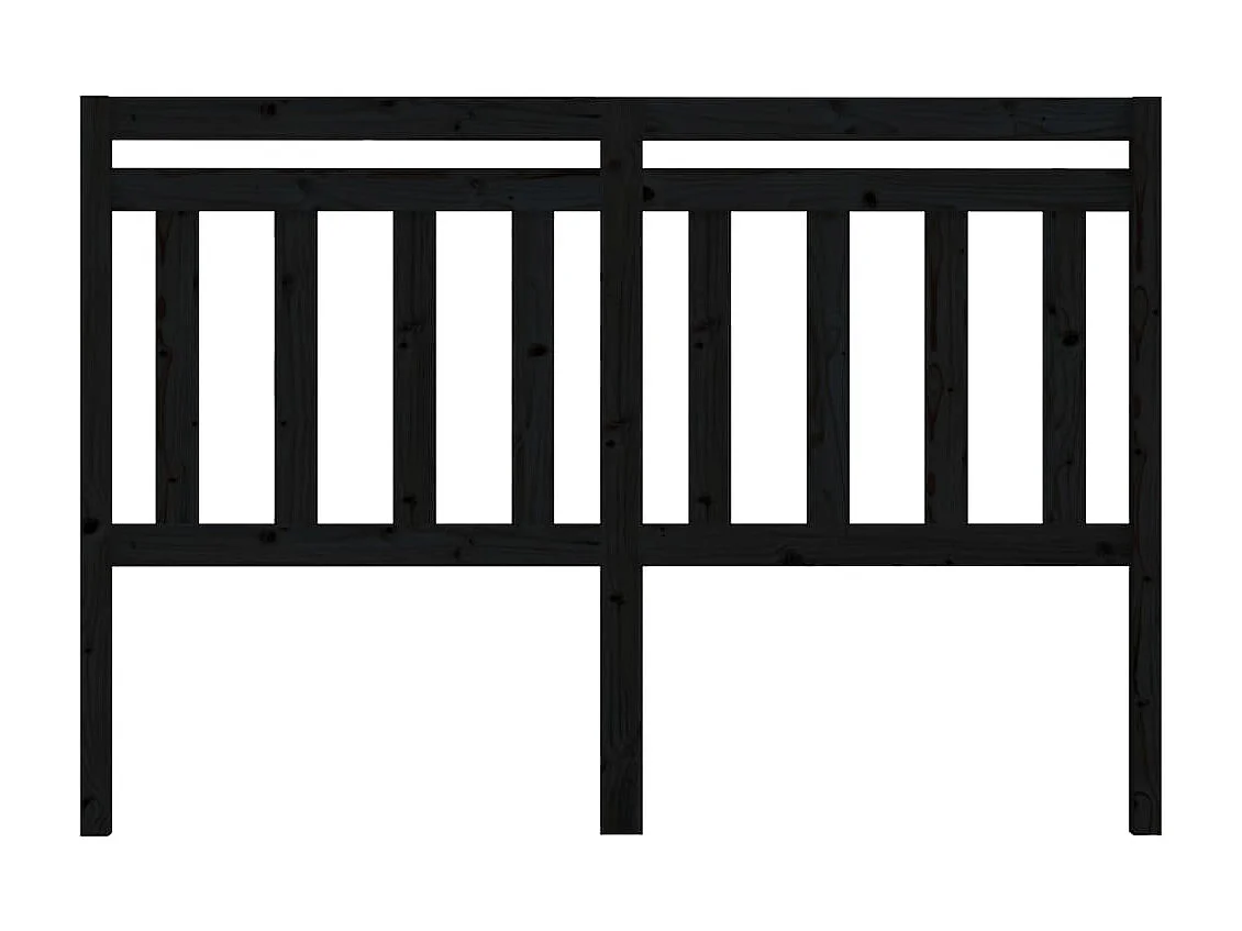 Hoofdbord 166x4x100 cm massief grenenhout zwart NL448979