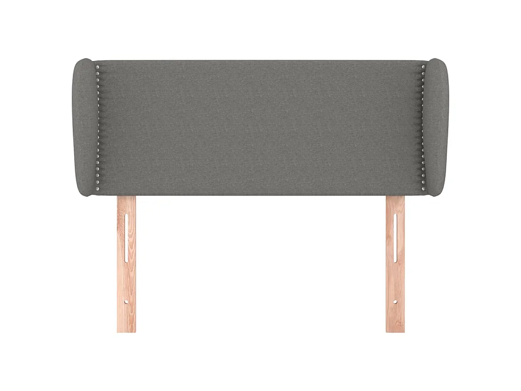 Tête de lit avec oreilles Gris foncé 103x23x78/88 cm Tissu POI63122 BonneVie Meuble