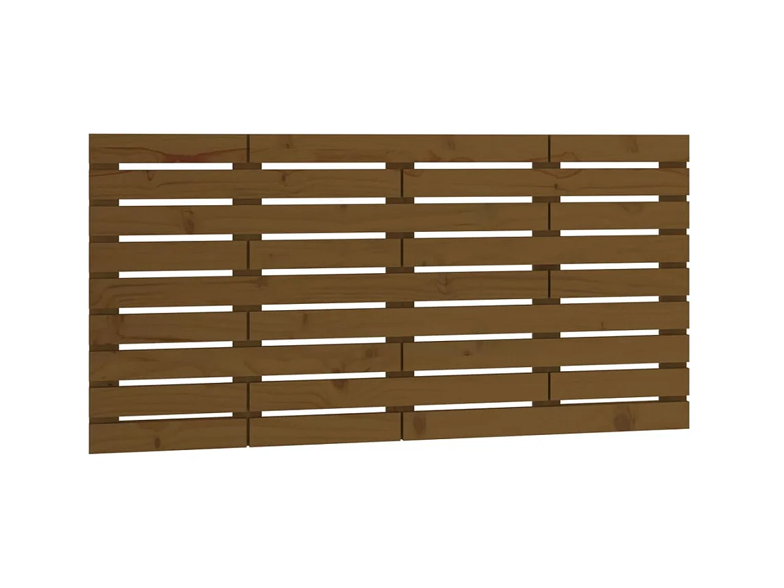 Tête de lit murale Marron miel 156x3x63 cm Bois massif de pin POI44355 BonneVie Meuble