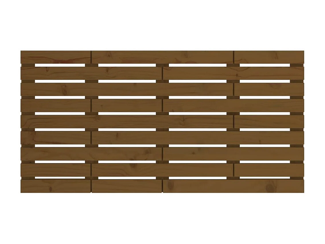 Tête de lit murale Marron miel 156x3x63 cm Bois massif de pin POI44355 BonneVie Meuble