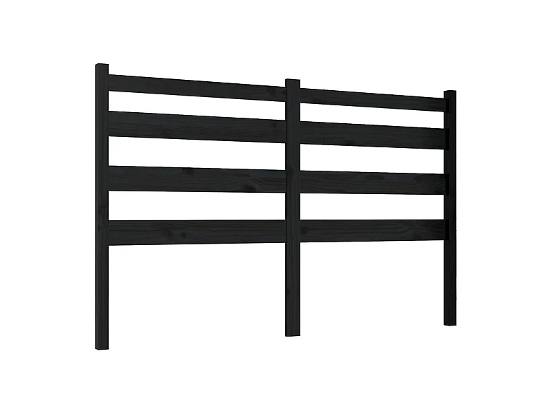 Cabecero de cama madera maciza de pino negro 186x4x100 cm ES67540