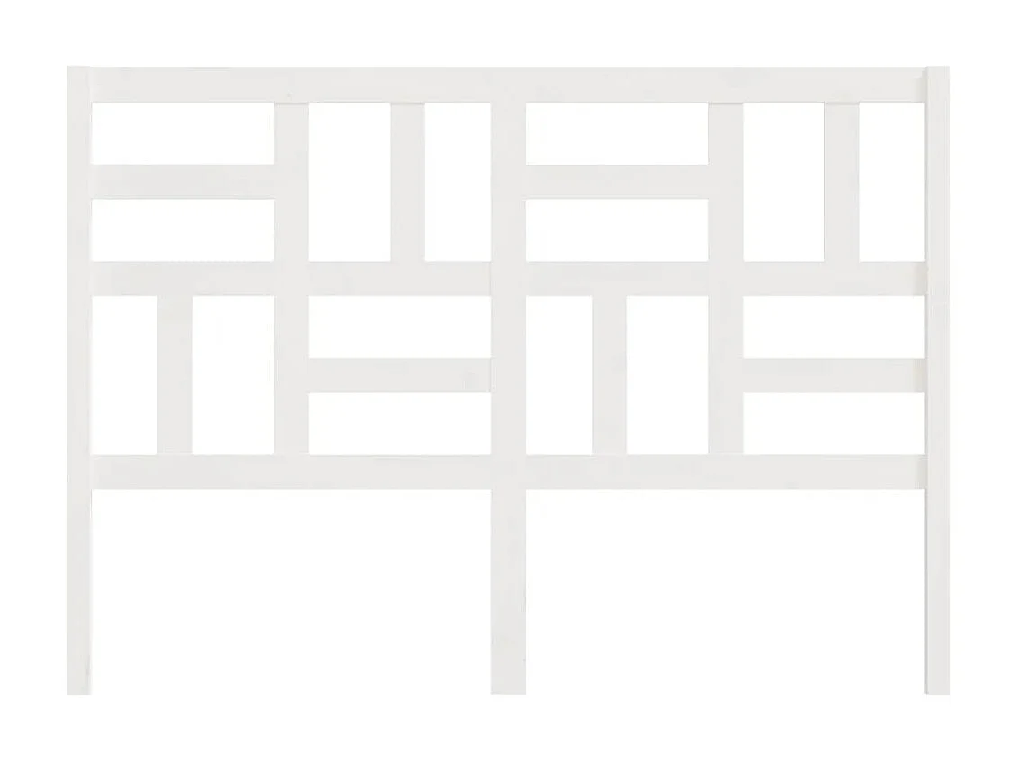 Tête de lit Blanc 166x4x104 cm Bois massif de pin POI18734 BonneVie Meuble