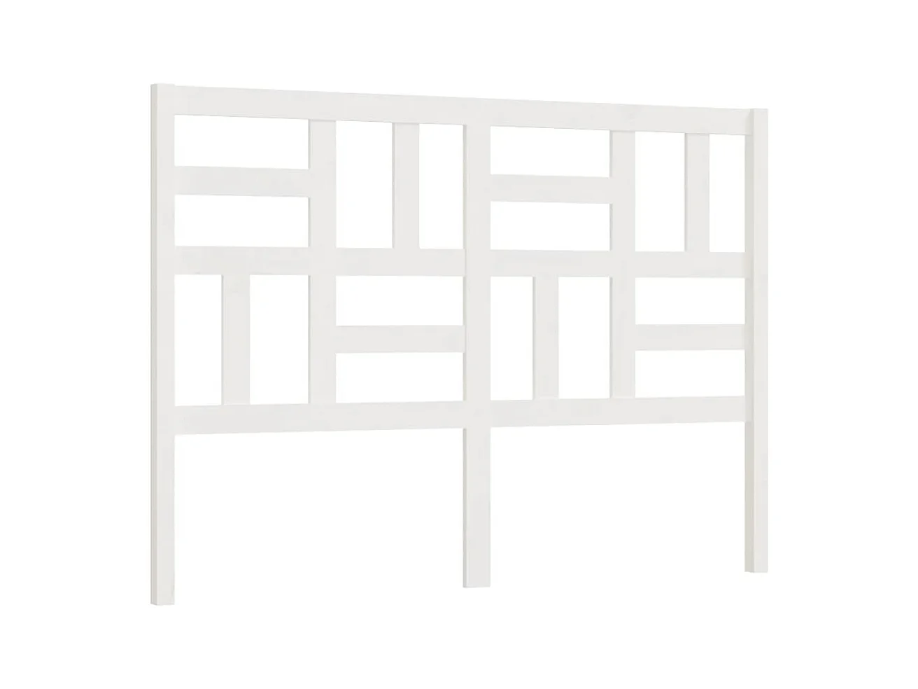 Tête de lit Blanc 166x4x104 cm Bois massif de pin POI18734 BonneVie Meuble