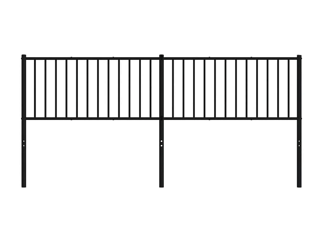 Tête de lit métal noir 200 cm POI91523 BonneVie Meuble