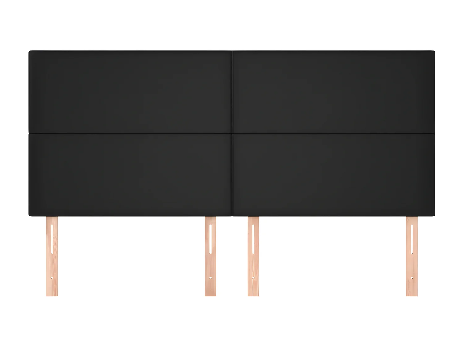 Cabeceira de cama 4 pcs couro artificial 80x5x78/88 cm preto PT266426