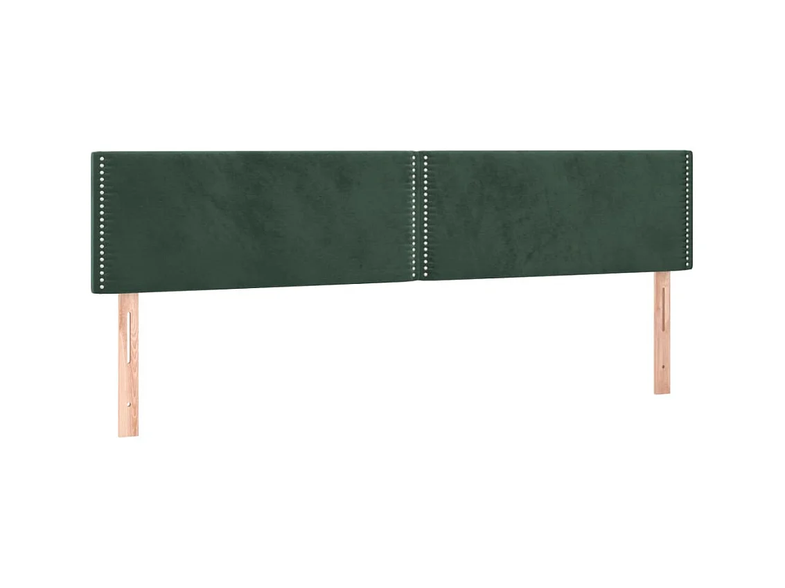 Têtes de lit 2 pcs Vert foncé 90x5x78/88 cm Velours POI48281 BonneVie Meuble