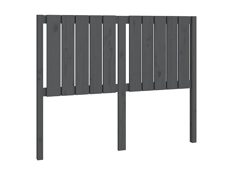 Tête de lit Gris 125,5x4x100 cm Bois massif de pin POI15354 BonneVie Meuble