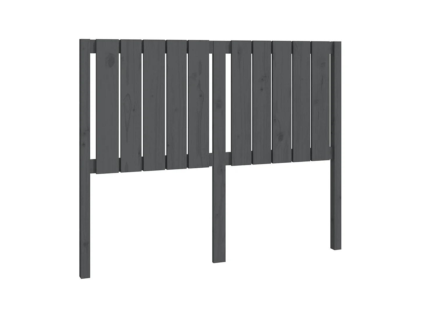Tête de lit Gris 125,5x4x100 cm Bois massif de pin POI15354 BonneVie Meuble