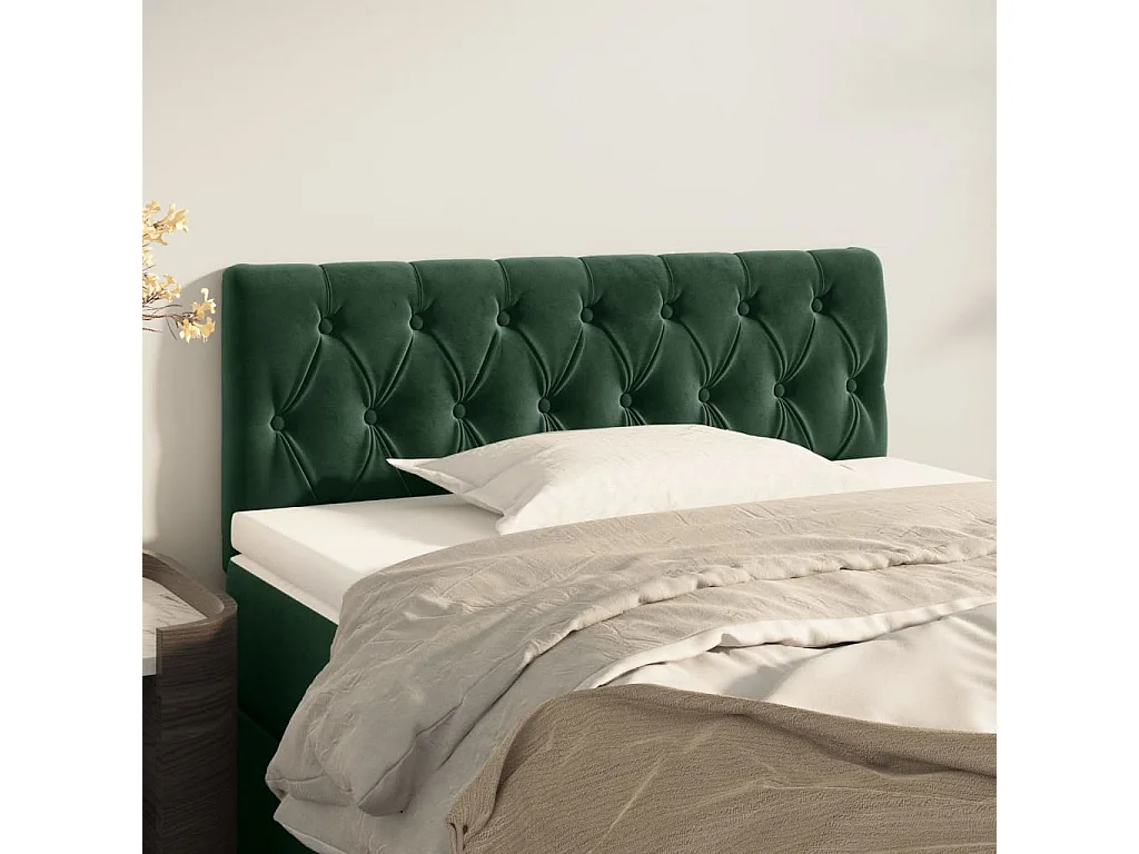 Tête de lit Vert foncé 90x7x78/88 cm Velours POI86988 BonneVie Meuble