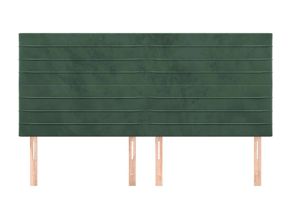 Cabeceira de cama 4 pcs veludo 80x5x78/88 cm verde-escuro PT678966