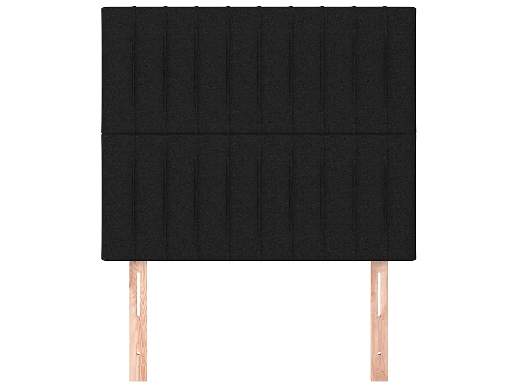 Cabeceira de cama 2 pcs tecido 90x5x78/88 cm preto PT774407
