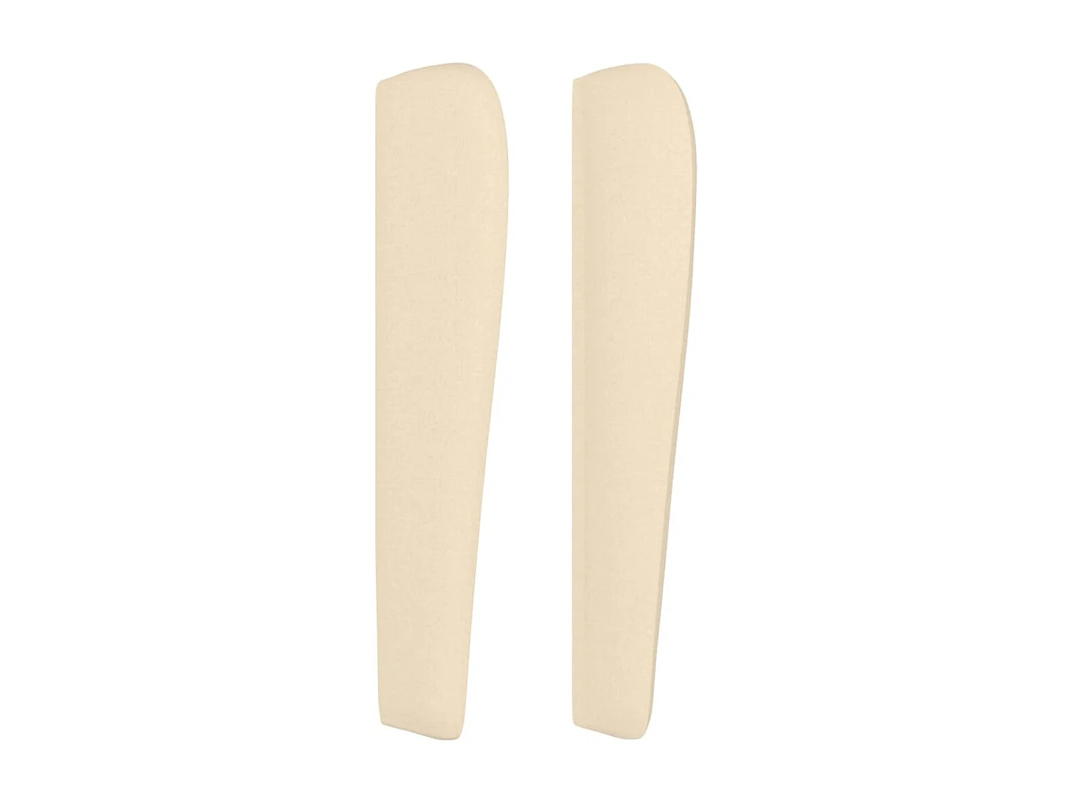 Kopfteil,Bettkopfteil mit Ohren Creme 203x23x118/128 cm Stoff -gkd845319