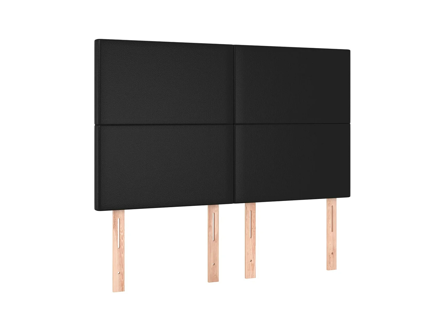 Têtes de lit 4 pcs Noir 72x5x78/88 cm Similicuir POI58566 BonneVie Meuble