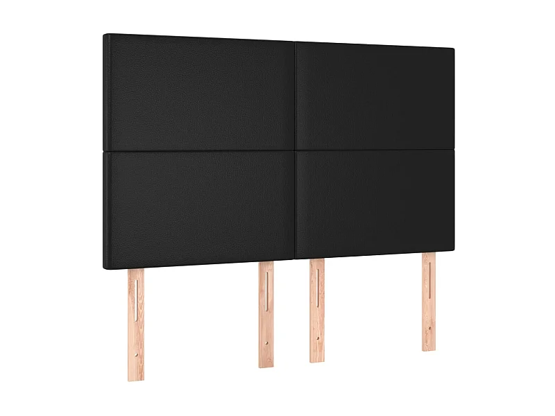 Têtes de lit 4 pcs Noir 72x5x78/88 cm Similicuir POI58566 BonneVie Meuble