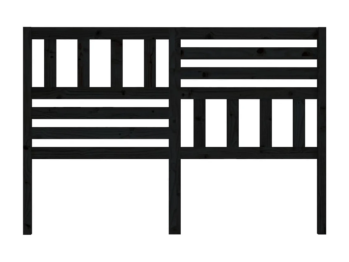 Testiera | Testata del letto per Letto Nera 126x4x100 cm in Legno Massello di Pino