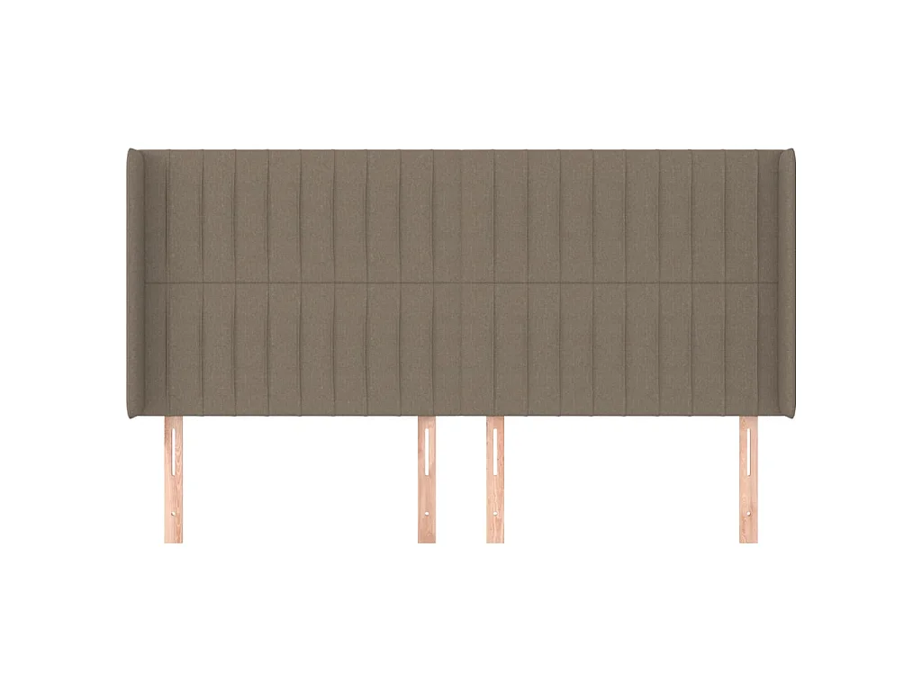 Kopfteil,Bettkopfteil mit Ohren Taupe 183x16x118/128 cm Stoff -gkd806153