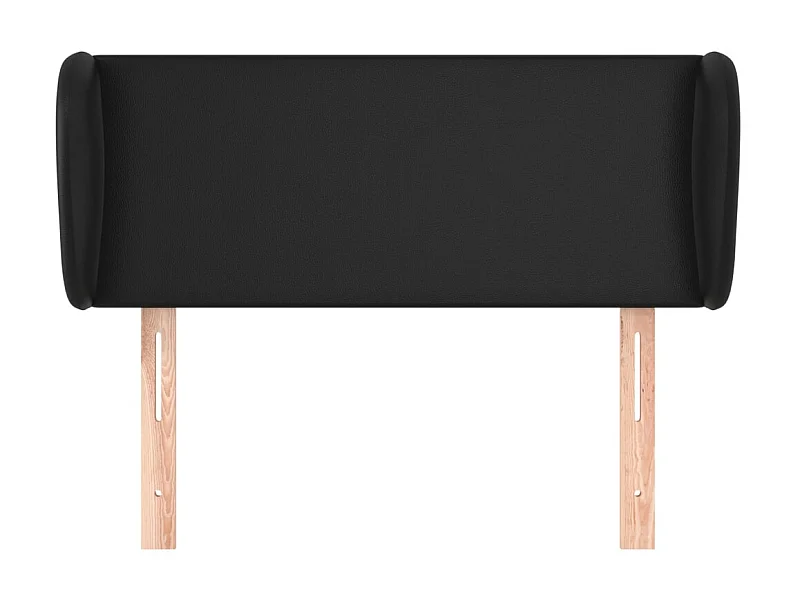 Testiera | Testata del letto ad Orecchio Nera 93x23x78/88 cm in Similpelle