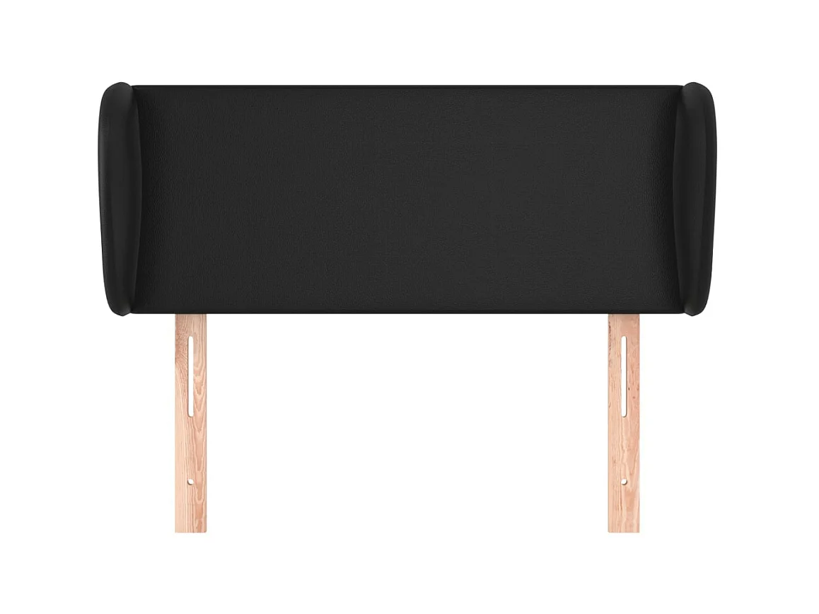 Testiera | Testata del letto ad Orecchio Nera 93x23x78/88 cm in Similpelle