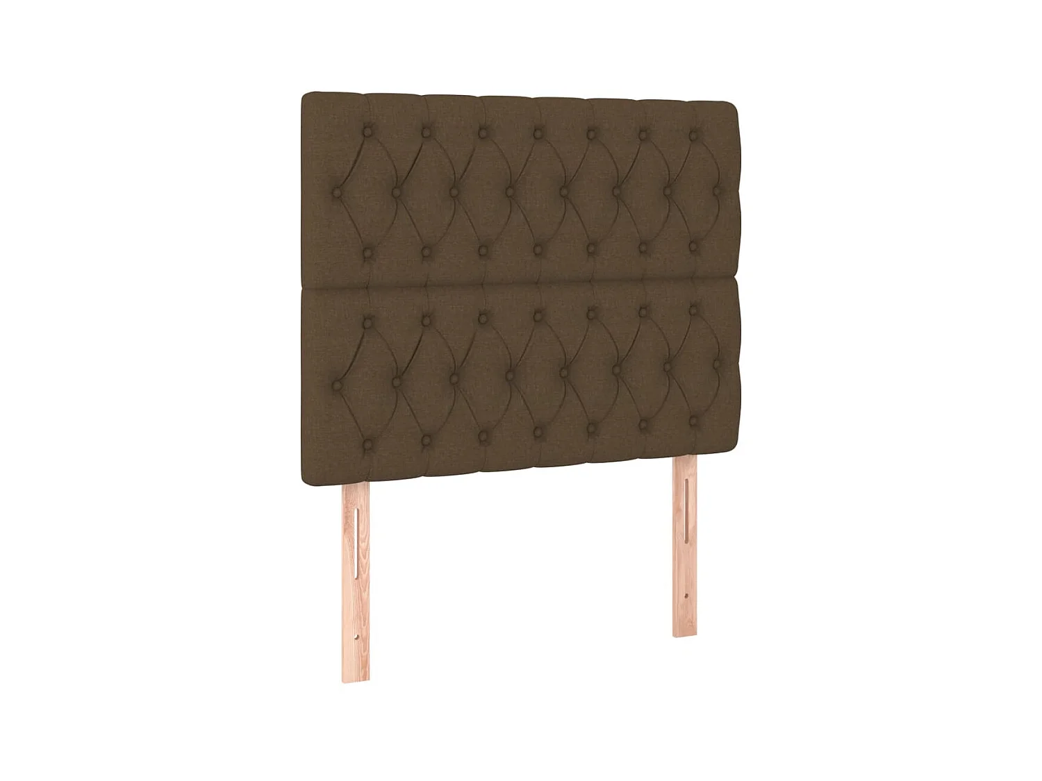 2 Pz Testiera Marrone Scuro 90 x 7 x 78/88 cm in Tessuto CFW941104