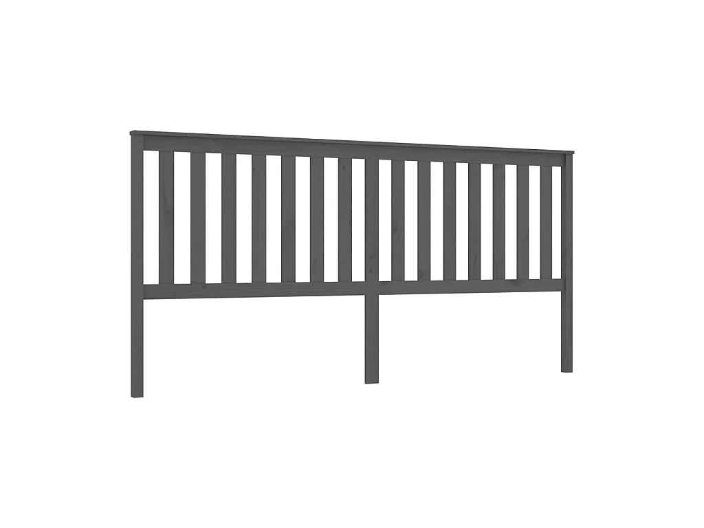 Tête de lit Gris 206x6x101 cm Bois massif de pin POI98194 BonneVie Meuble