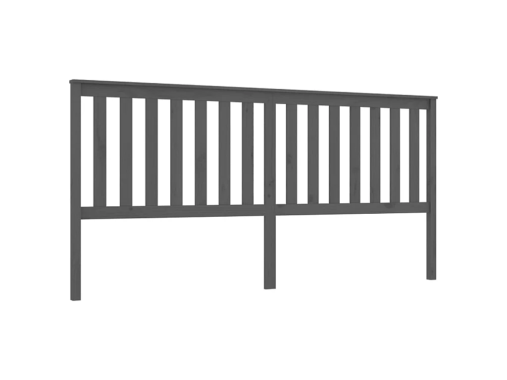 Tête de lit Gris 206x6x101 cm Bois massif de pin POI98194 BonneVie Meuble