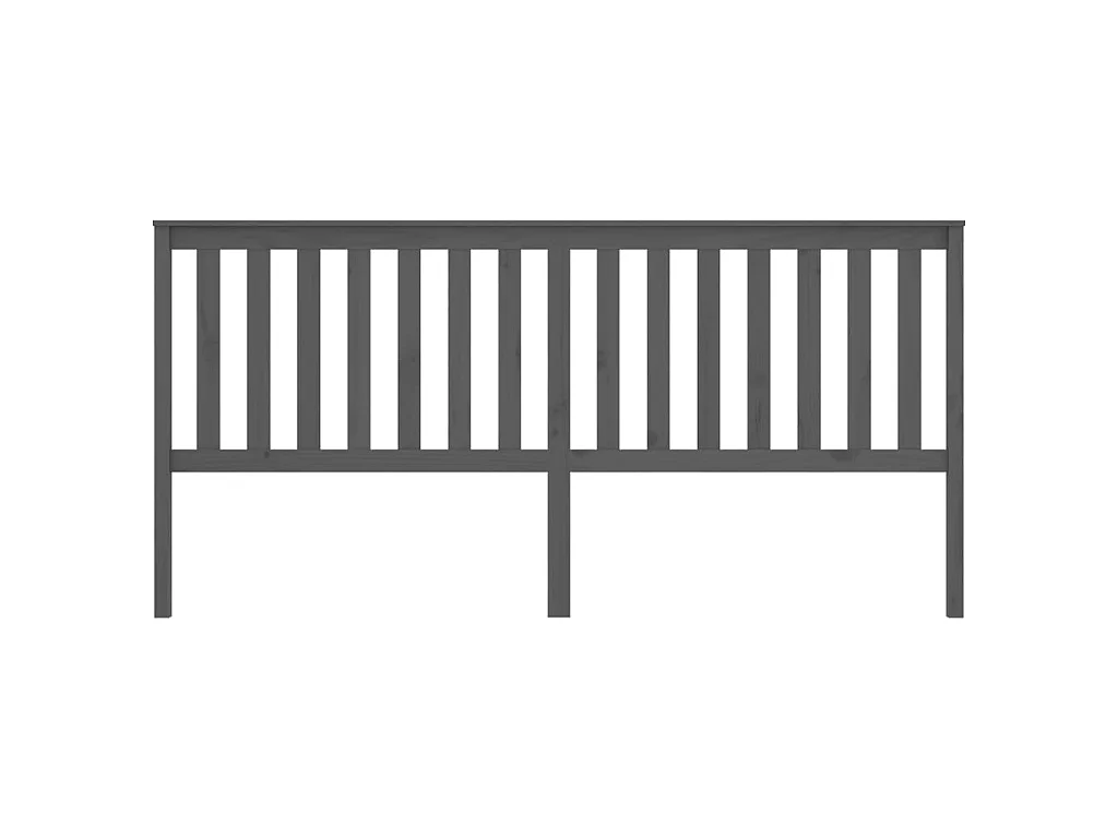 Tête de lit Gris 206x6x101 cm Bois massif de pin POI98194 BonneVie Meuble