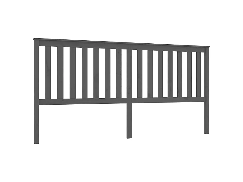 Tête de lit Gris 206x6x101 cm Bois massif de pin POI98194 BonneVie Meuble